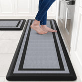 KitchenClouds 2-pack cushioned kitchen rug for anti-fatigue comfort while cooking.