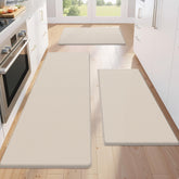 KitchenClouds khaki front view mats provide cushioned comfort for meal prep.