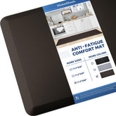 KitchenClouds cushioned kitchen mat provides comfortable standing surface for long cooking sessions.