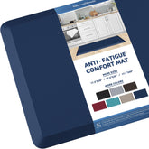 KitchenClouds kitchen mat front view blue with soft cushioning for long cooking sessions