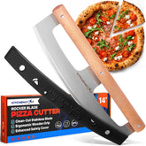 KitchenStar 14-Inch pizza cutter rocker blade for clean, even slices