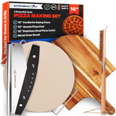 KitchenStar pizza stone 16-inch heats evenly for crisp, restaurant-style crusts.