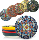 KitchenTour colorful pasta bowls with vibrant glaze brighten family meals.