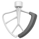 KITCHPOWER flex edge beater white exterior for KitchenAid mixers, enabling stable, thorough mixing.