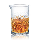 KITESSENSU Cocktail Mixing Glass 24oz with diamond grip for easy stirring.