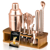KITESSENSU cocktail shaker set in rose gold on display offers a stylish home bar upgrade