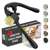KITESSENSU Premium Garlic Press in box for quick weeknight prep.
