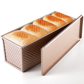 KITESSENSU Pullman loaf pan with lid for even bake and moisture retention
