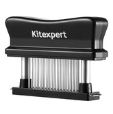 Kitexpert meat tenderizer with 48 ultra-sharp blades for tender results.