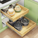 Kitstorack pull-out drawer front view demonstrates smooth soft-close action.