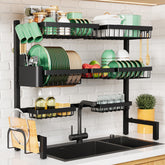 Kitsure over-the-sink drying rack extended width keeps large sinks organized and counters dry.