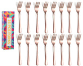 KITWARE rose gold dinner fork closeup shows premium finish ideal for elegant meals.