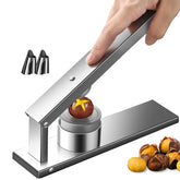 Kivinia chestnut cutter tray view for quick shelling prep