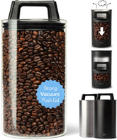 KIVY vacuum seal coffee canister with airtight lid preserves freshness