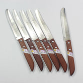 Kiwi 502 Thai Kitchen Steak Knives 6-piece set viewed for versatile meal prep