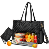 KKXIU updated 2-in-1 insulated lunch bag front view for on-the-go meals