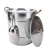 KL 4L galvanized ice bucket with lid keeps ice ready for parties