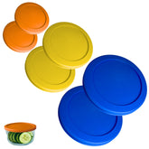 Klare Ware 1 cup orange lid close-up demonstrates secure fit for leftovers