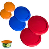 Klare Ware 1 cup orange lid close-up shows airtight seal for fresh storage.
