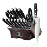 Klaus Meyer Stahl knife block set with all knives for versatile kitchen prep