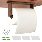 klleyna wood paper towel holder under cabinet with a sturdy base for tear-resistant rolls