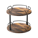 KLM 12-inch wood lazy susan base provides stable, easy-rotate access to contents.