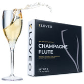 KLOVEO champagne flutes set of 6 offering virtually unbreakable durability for parties