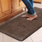 KMAT Kitchen Mat Cushioned anti-fatigue supports comfortable standing during cooking.