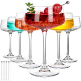 KMIGRUAN martini glasses 6-9oz set with crystal clarity for elegant home entertaining.