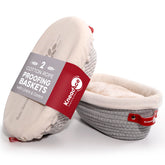KNEADACE banneton oval bread proofing basket set for even dough proofing and rustic crust.