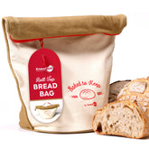 KNEADACE bread bag with roll-top adjustable design for perfect loaf storage