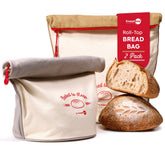 KNEADACE bread bag with roll-top closure keeps loaves fresh and neatly stored