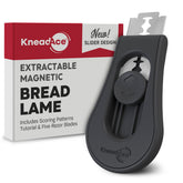 KNEADACE magnetic bread lame with extractable blade for precise scoring on sourdough.