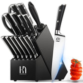 KnifeSaga 2026 block set on countertop for organized prep and easy access