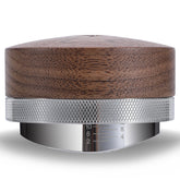 KNODOS espresso distribution tool with walnut handle for even 54mm portafilter distribution