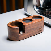 KNODOS espresso tamping station 54mm assembly for precise fit and stable tamping.