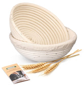 Koackl Banneton round basket made from natural material for safe dough proofing.
