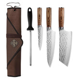 KOFERY 5-piece knife set with roll bag for precise, organized home cooking.