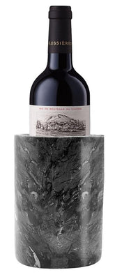 Koja Kota Japan black marble bottle chiller front view with elegant veining keeps beverages cool