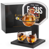 Kollea basketball decanter on stand for bold home bar presentation