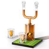 Kollea football decanter set with 28oz capacity for game-night hosting