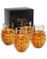Kollea grenade glass close-up showcases crystal clarity to elevate your whiskey color.