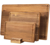 KOLWOVEN Acacia cutting board giant with end grain for knife-friendly prep.
