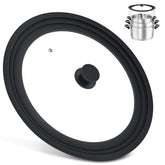 Komokeru universal lid fits 13–15 inch cookware for versatile coverage.