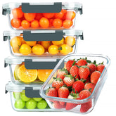KOMUEE 30 oz meal prep container lid close-up with airtight seal.