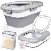 Komzon rice storage container product shot emphasizing durable construction for safe kitchen storage