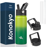 Konokyo 18oz insulated bottle front view with temperature-stable design for on-the-go sipping