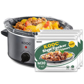 KOOC slow cooker liners 11x17 pack for quick cleanup after cooking.