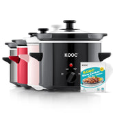 KOOC small slow cooker outer view highlighting compact design for small kitchens