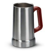 KooK beer stein in stainless steel keeps drinks at the right temperature outdoors.